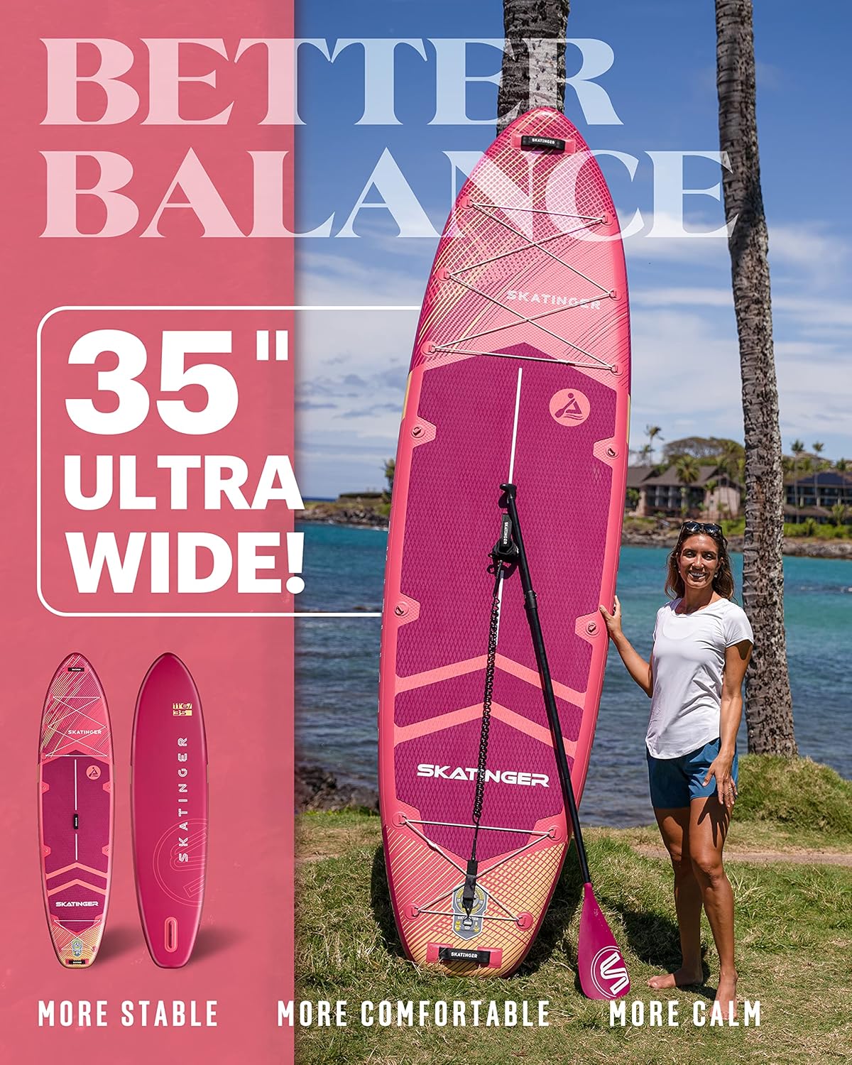 Prana Meteor Red 350x89x15 cm (11'6'') yoga board