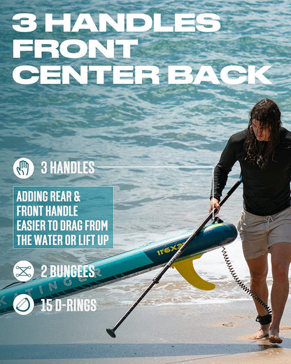 Prana Meteor Blue 350x89x15 cm (11'6'') yoga SUP board
