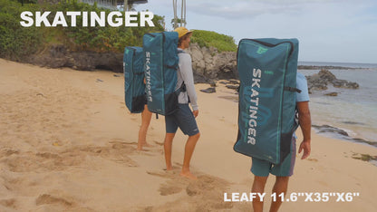 Leafy Expedition Blue 350x89x15 cm (11'6'') yoga SUP board