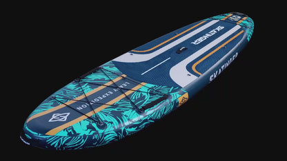Leafy Expedition Green 350x89x15 cm (11'6'') yoga SUP board